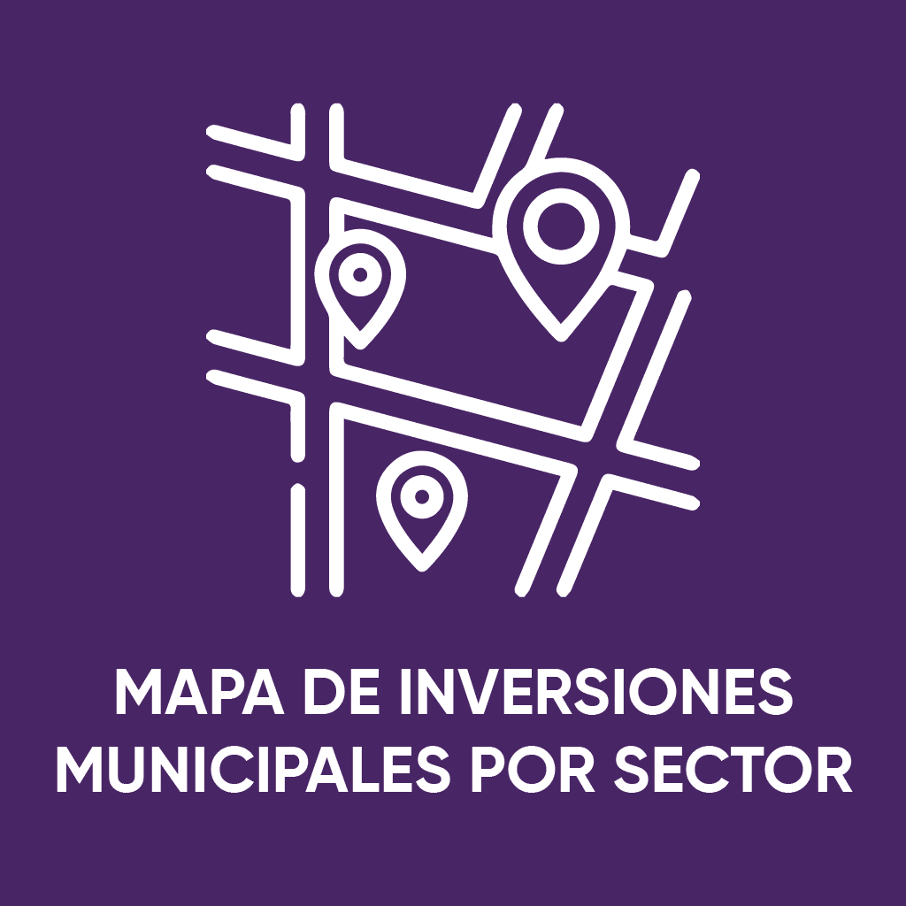 Mapa de inversiones municipales por sector